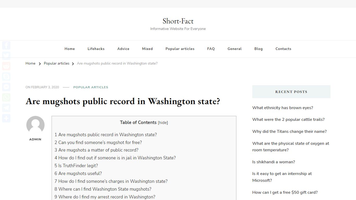 Are mugshots public record in Washington state? – Short-Fact
